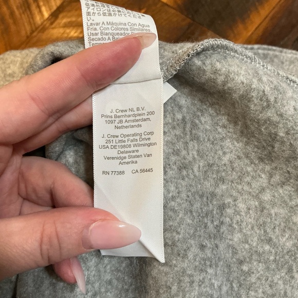 J.Crew Authentic Fleece Quarter Zip Pullover Gray Size XL - Picture 7 of 9